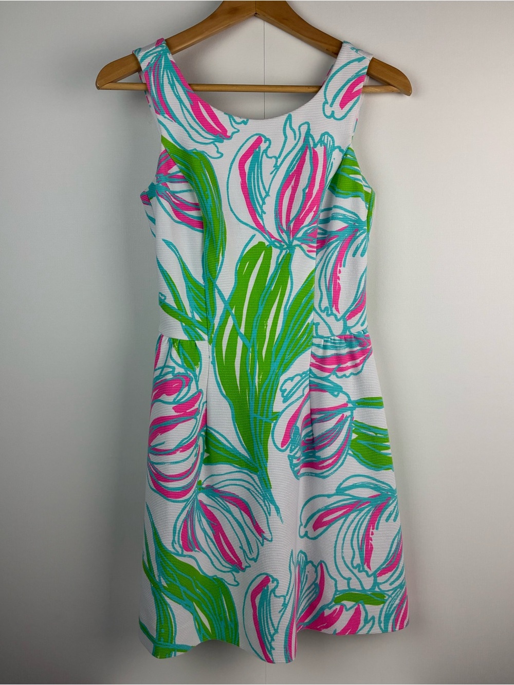 Lilly Pulitzer Bella Resort White Ring The Bellboy Dress Pink Green Casual XS - Picture 1 of 8